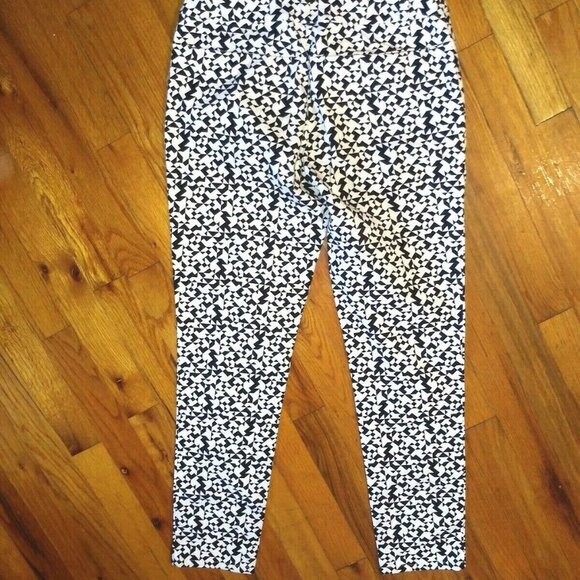 Kate Spade Pants ankle crop Geometric print Saturday Stretch  28x27 - Picture 3 of 12